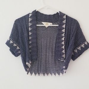Anthropologie | HWR cropped embroidered cardigan